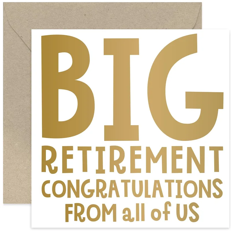 Big Retirement Congratulations Card for Coworkers and Friends