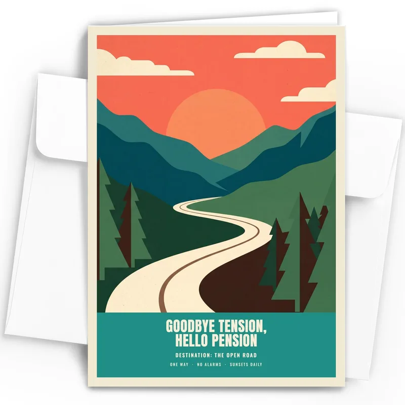Goodbye Tension Hello Pension Card for Retirees