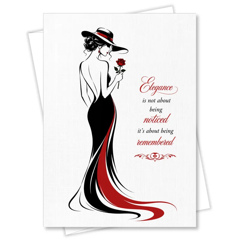 Elegance Quote Card: Remembered, Not Just Noticed