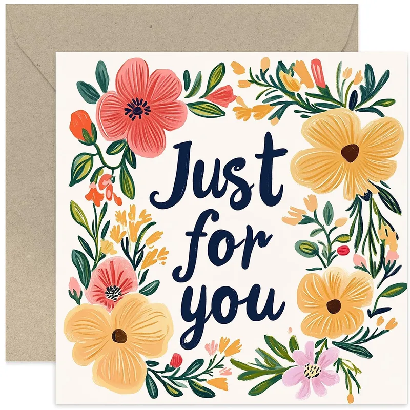 Floral Just for You Card for Every Occasion