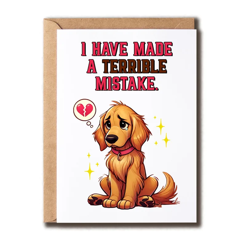 Sad Dog Card: A Funny Thank You for Pet Lovers