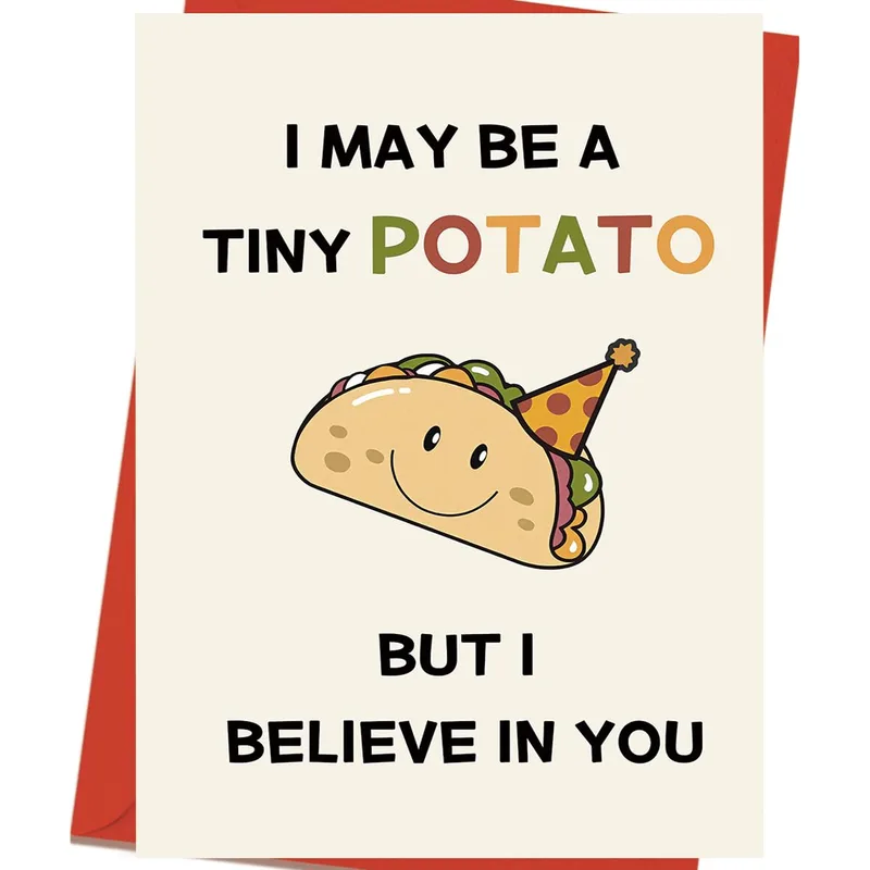 Tiny Potato Card: A Taco With Faith in You