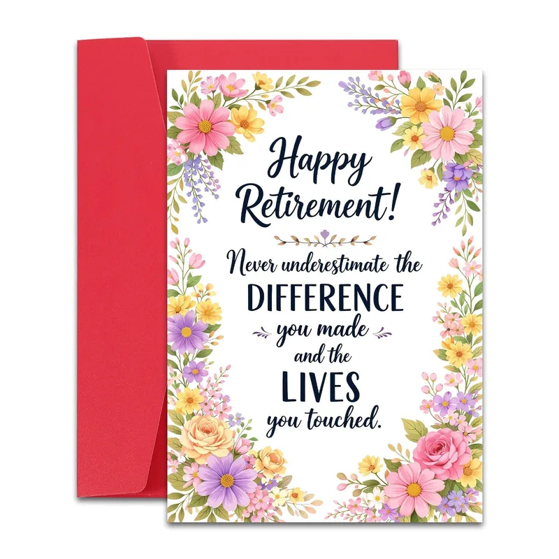 Retirement Floral Card for a Career Well Lived