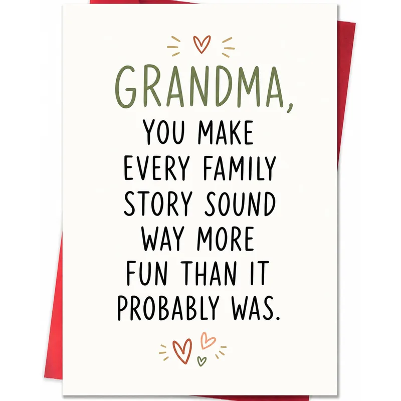Grandma Storyteller Card: A Funny Family Tribute
