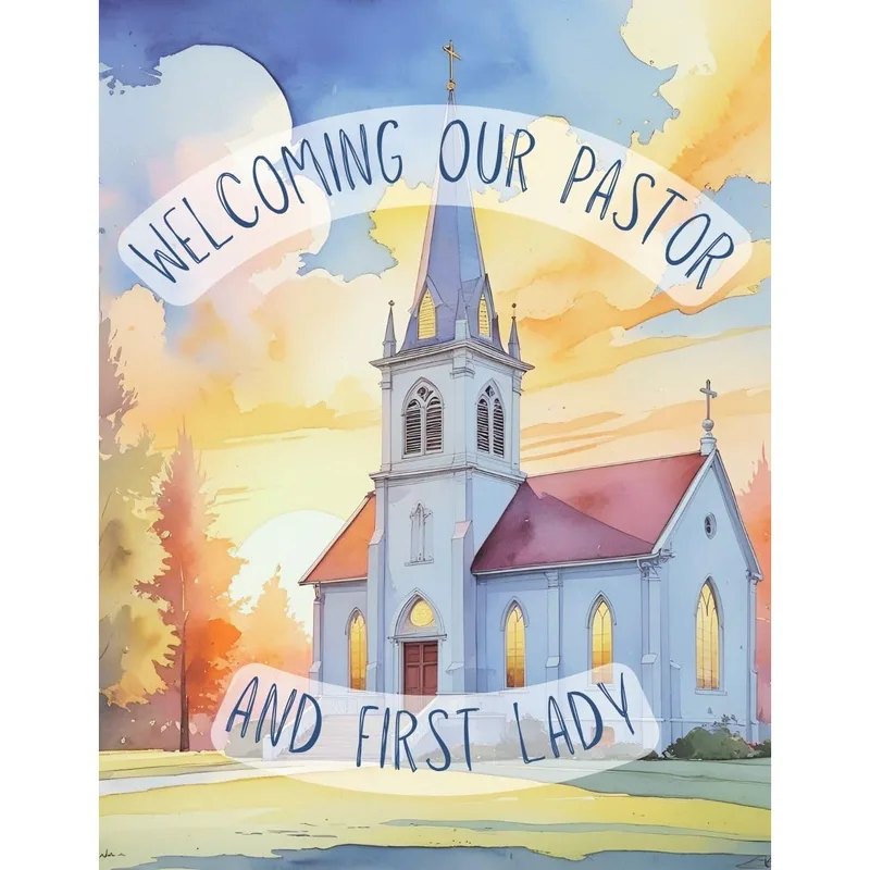 Welcome Pastor Card for Your Church Family's New Leaders