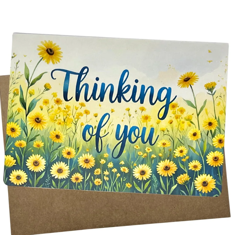 Yellow Wildflowers Card: A Warm Thinking of You Note