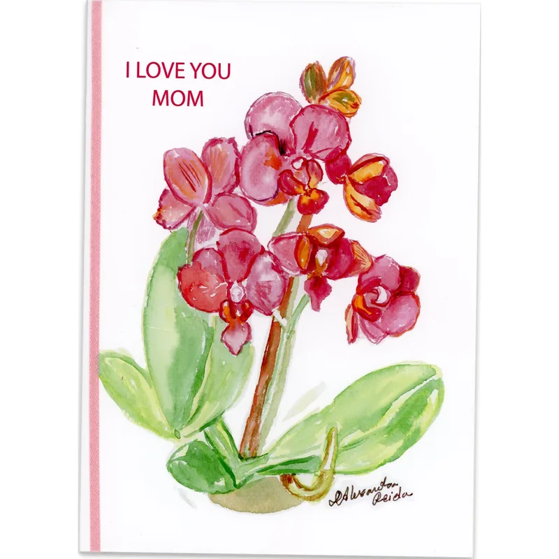 Orchid Flower Card for Mom Who Loves Blooms