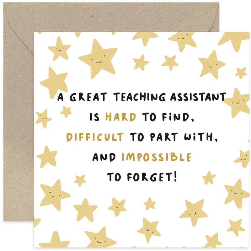 Teaching Assistant Appreciation Card for a Star Colleague