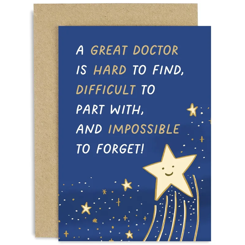 Great Doctor Thank You Card for a Starry Farewell