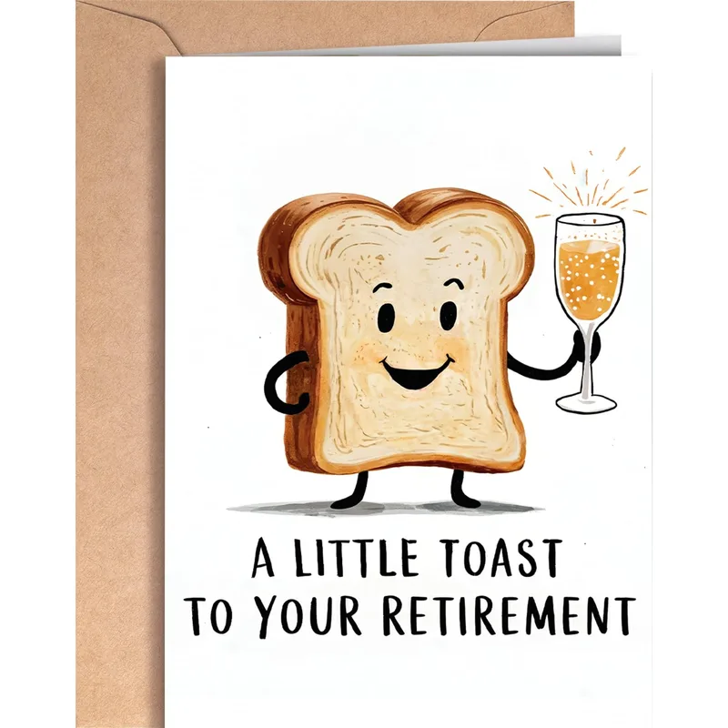 A Little Toast Card for a Retiring Coworker or Family Member