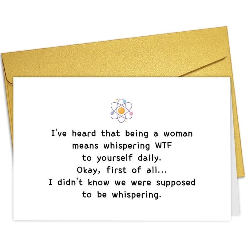Funny Women Card for the Friend Who Gets the Atom Joke