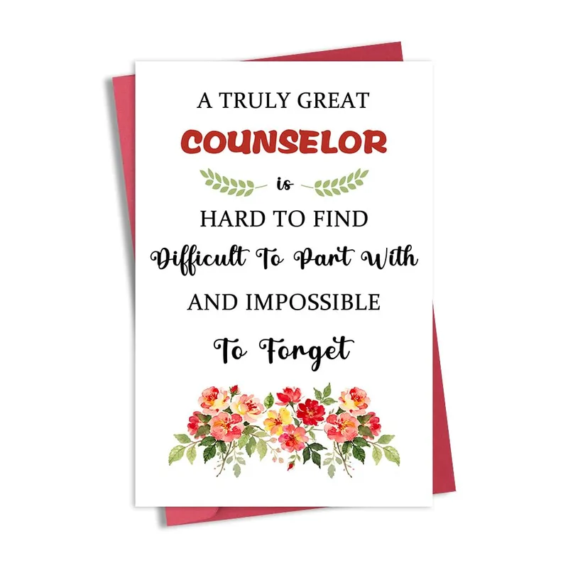 Counselor Thank You Card for Appreciation and Retirement Sentiments