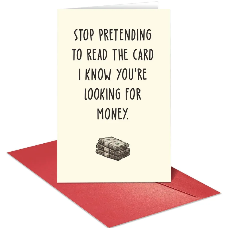 Money Hint Card for the Recipient Who Values Cash Over Sentiment