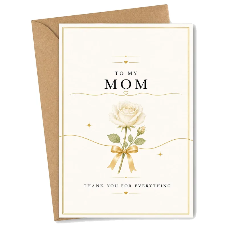 Mom Appreciation Card for Wedding Day Thank You Greeting Card