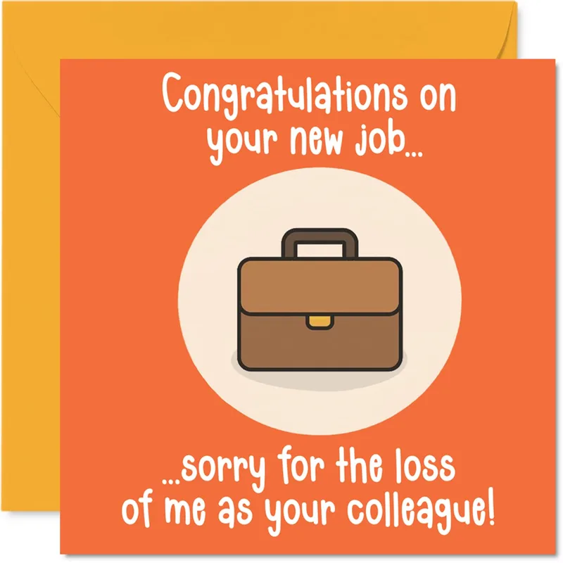 Congratulations on your new job Card for a Leaving Coworker