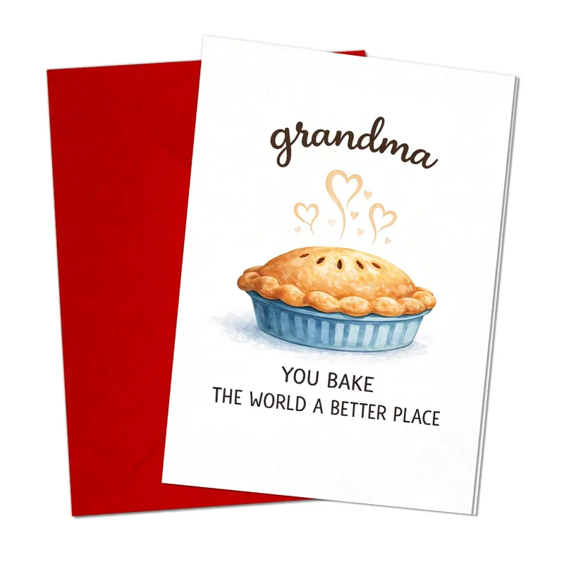 Grandma Baking Card: You Bake The World A Better Place