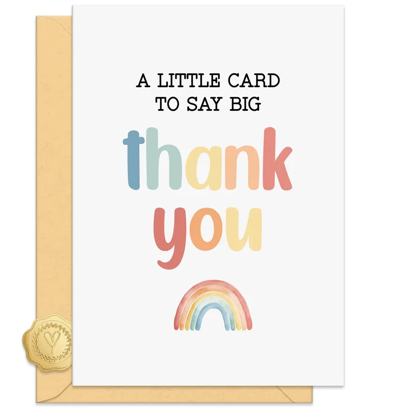 Rainbow Arc Pastel Thank You Card for Big Gratitude
