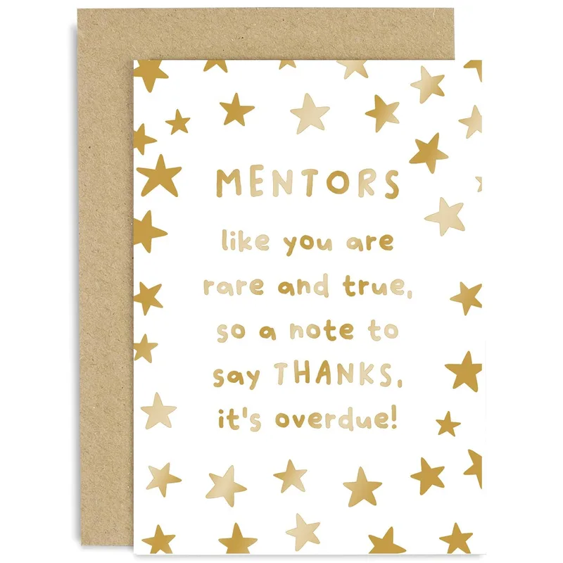 Stars Cream Card Thank You Card for the Mentor Who Changed Your Path