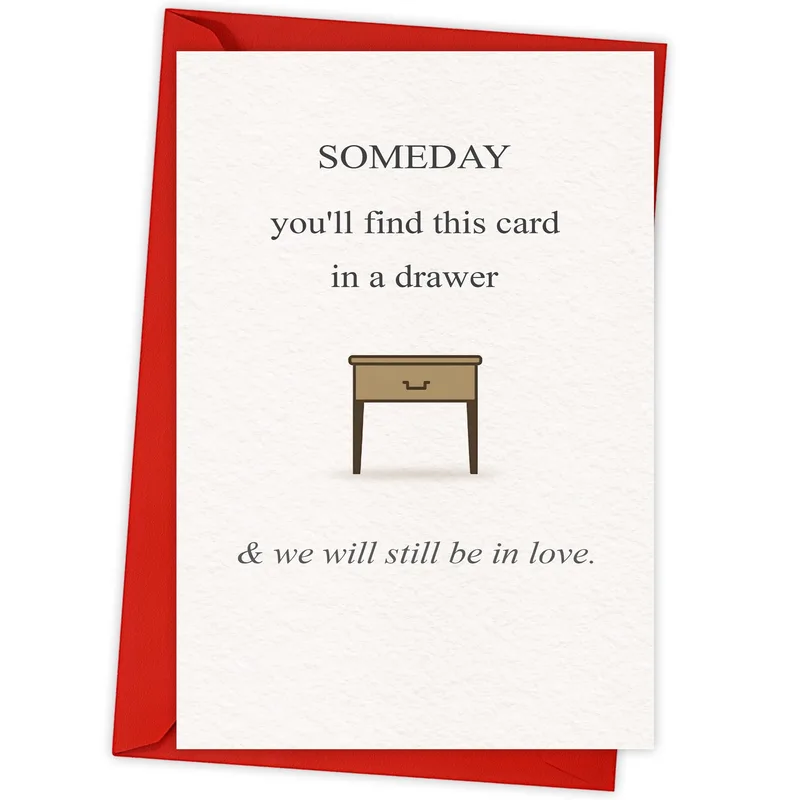 Cream Drawer Love Card for a Future Discovery