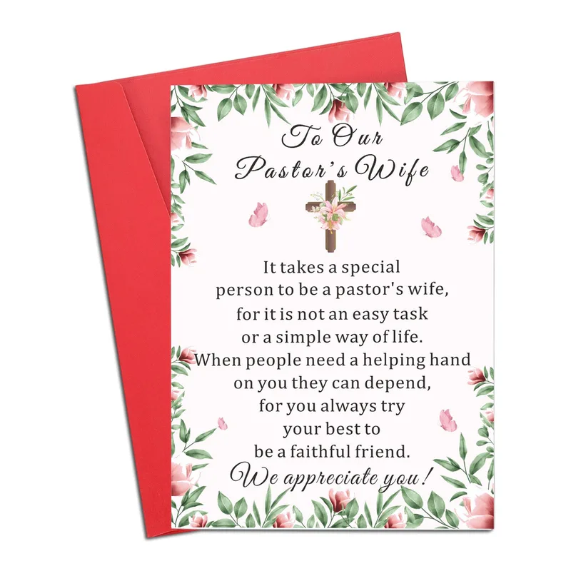 Border Pastor Card Thank You Card for Church Community