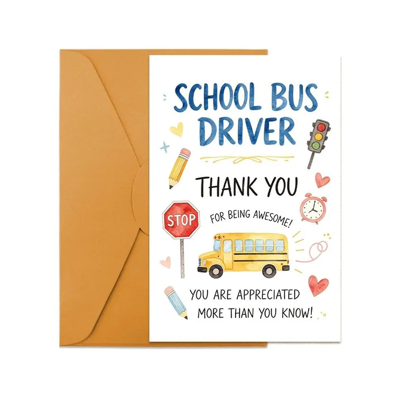 School Bus Yellow Thank You Card for Appreciation