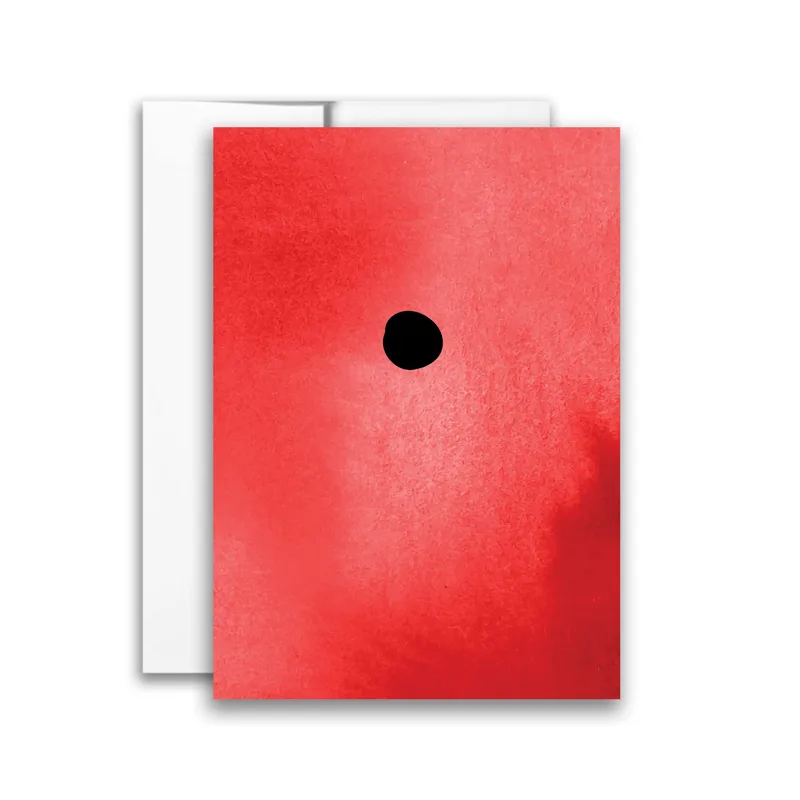 Red Watercolor with Black Card Celebrating First Period Milestones