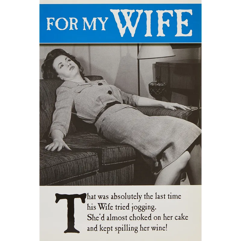 White Woman Couch Love Card for a Wife Who Prefers Relaxing