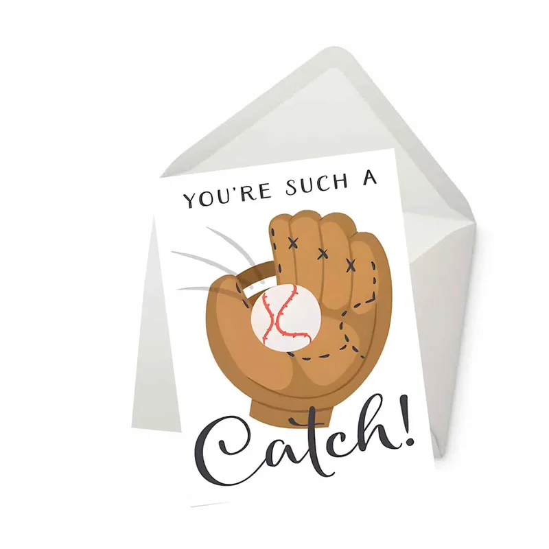 Baseball Glove Ball Catch Card for Sports Lovers