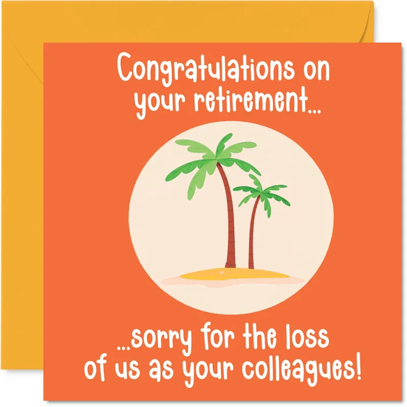 Orange Palm Island Retirement Card: A Fun Way to Say Goodbye
