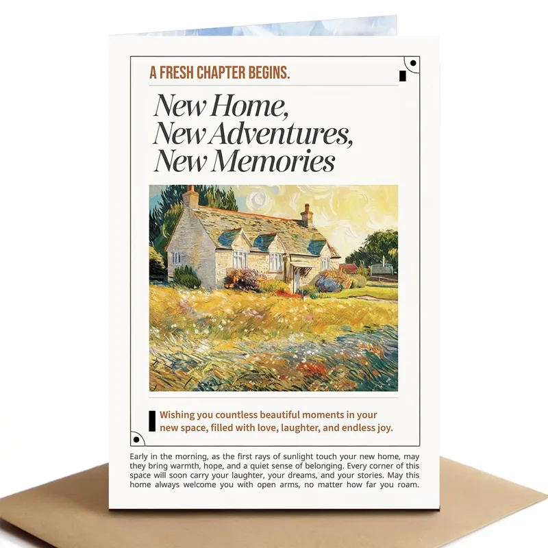 Painting Fresh Chapter New Home Card Celebrating Artistic Moves