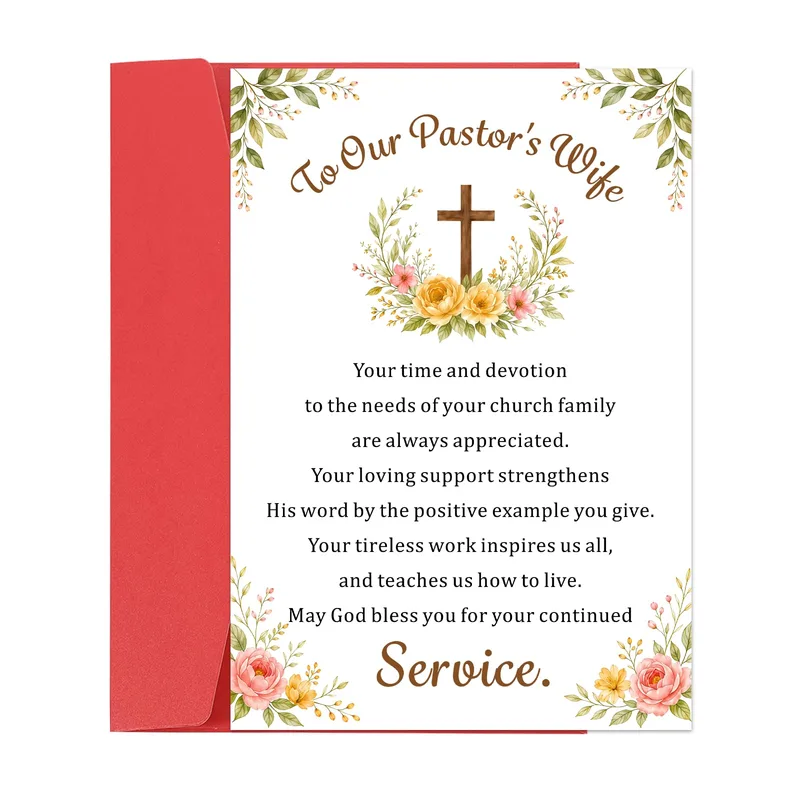 Cross Border Church Thank You Card for a Pastor's Wife