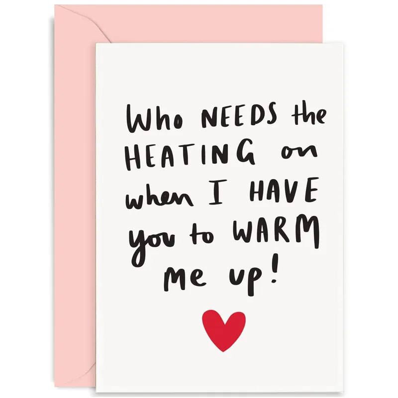 Envelope Script Heart Love Card for a Warm and Funny Anniversary