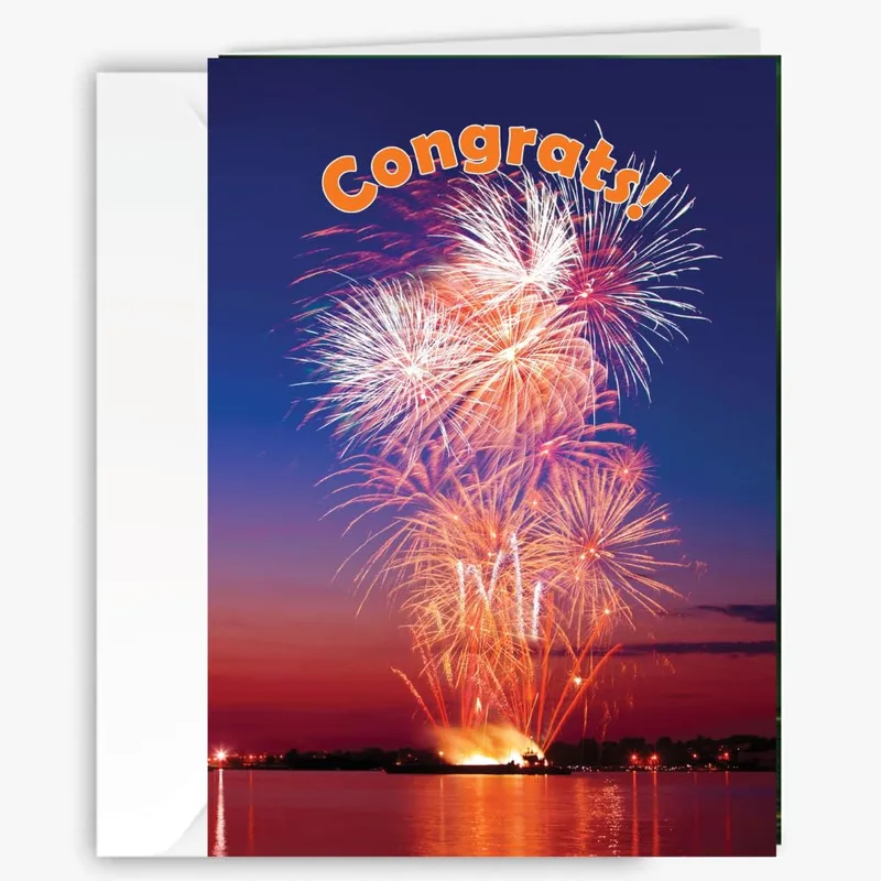 Fireworks Night Sky Congratulations Card for Big Achievements