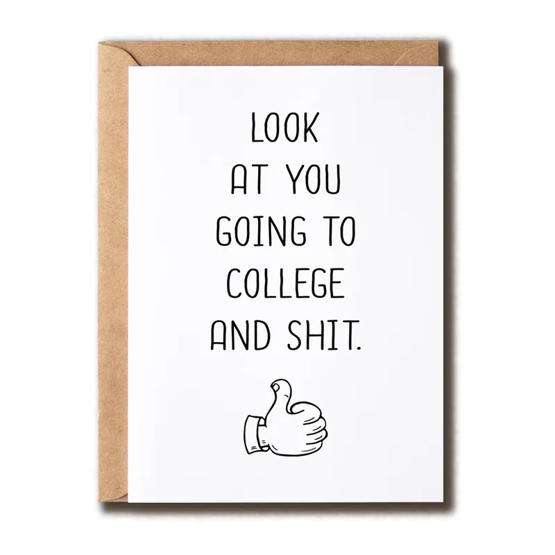 Thumbs Up Minimal Congratulations Card for College Graduates