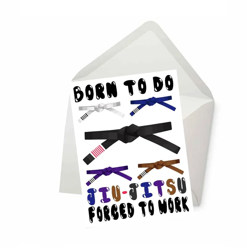Martial Arts Belts Graphic Card for Jiu-Jitsu Lovers