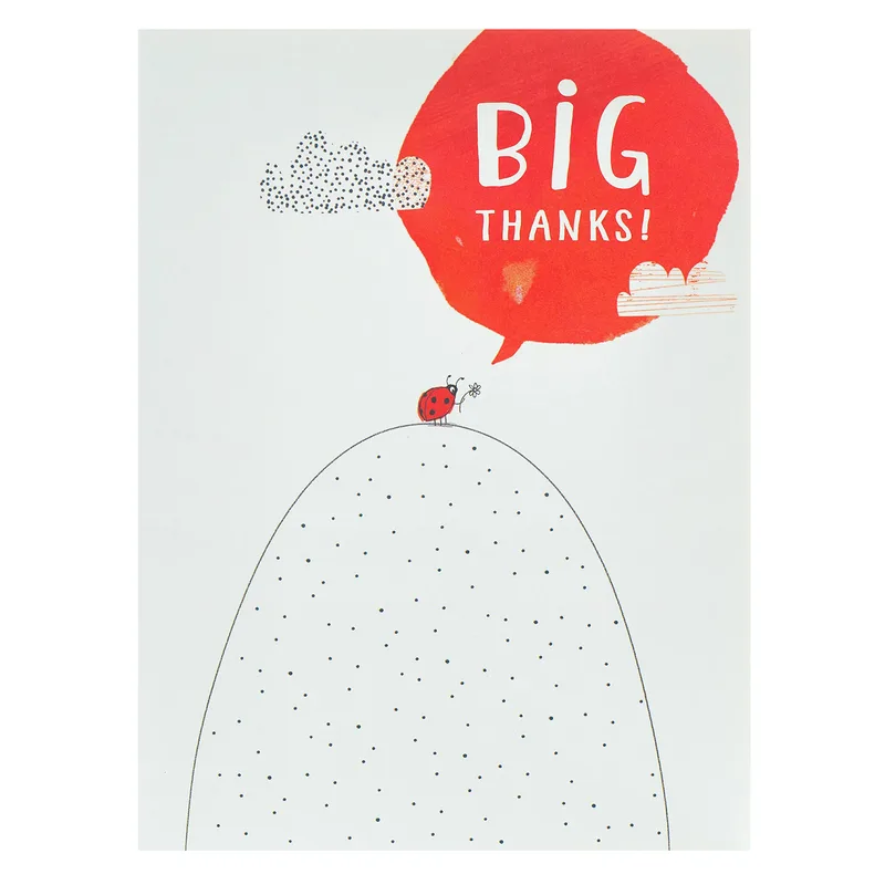 Bubble Ladybug Dots Thank You Card for Big Appreciation