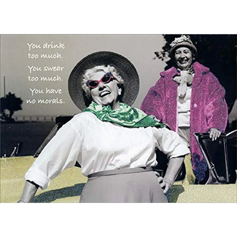 Women Vintage Photo Friendship Card for Unfiltered Bonding