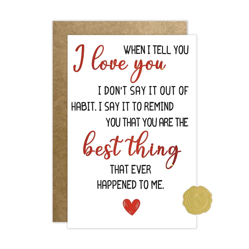 Script Kraft Card Love Card: A heartfelt message for your partner