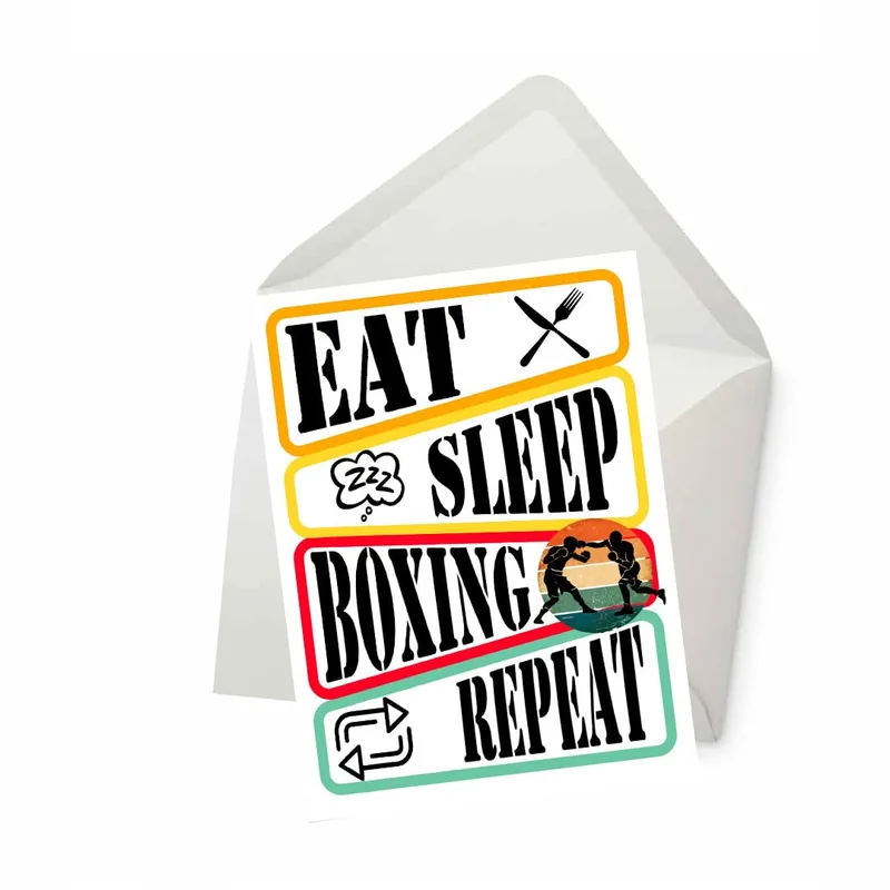 Boxing Retro Sticker Badges Card for the Ring Enthusiast