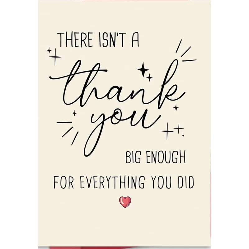 There Isn't Card: Thank You Card With Heartfelt Script
