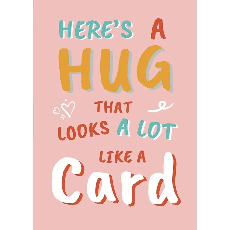 Thinking of You Card with a Hug That Looks Like a Card