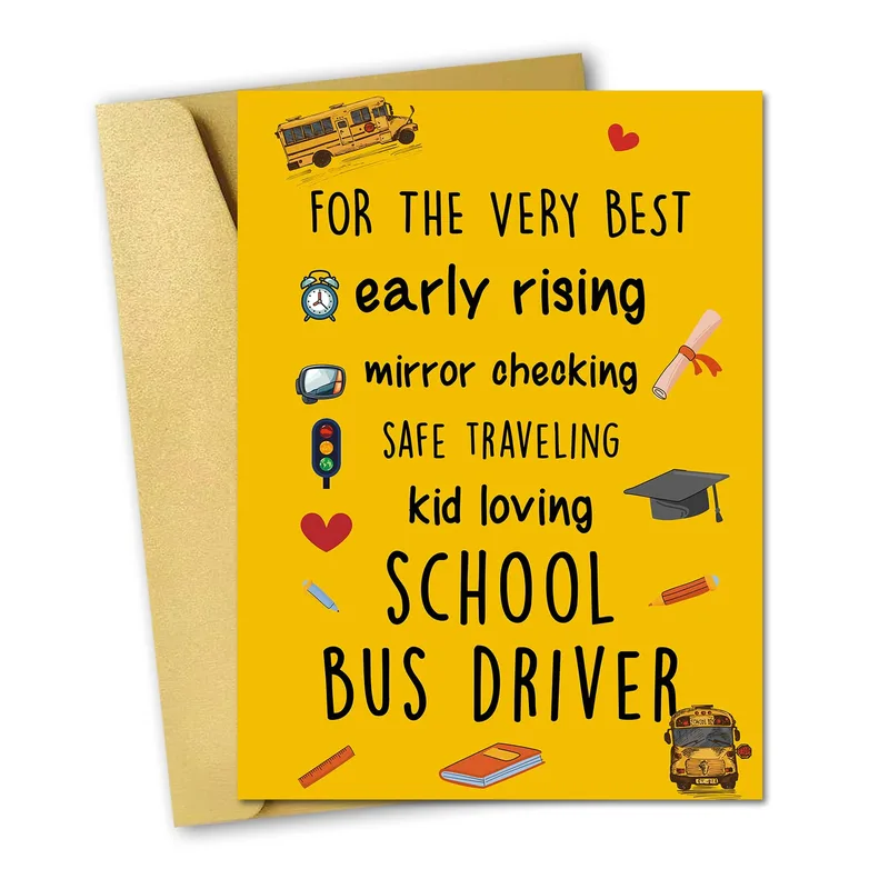 School Bus Driver Card: A Funny Thank You for the Very Best