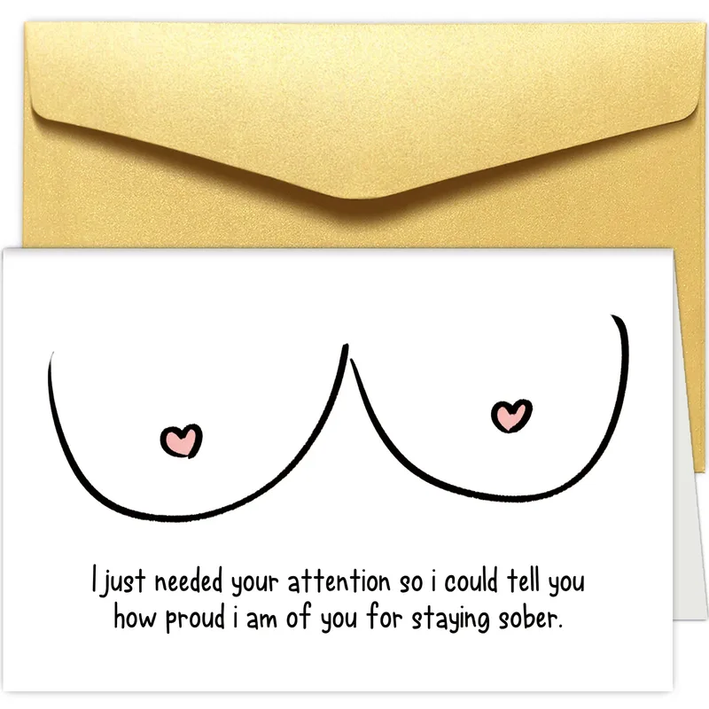 Sobriety Celebration Card: Two Hearts and a Proud Message