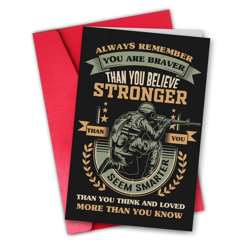 Military Soldier Card: Braver Than You Believe