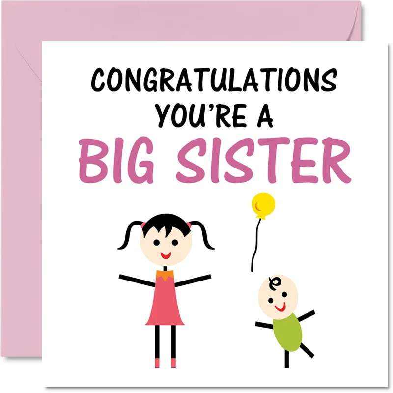 Big Sister Card: Congratulations, You're a Big Sister