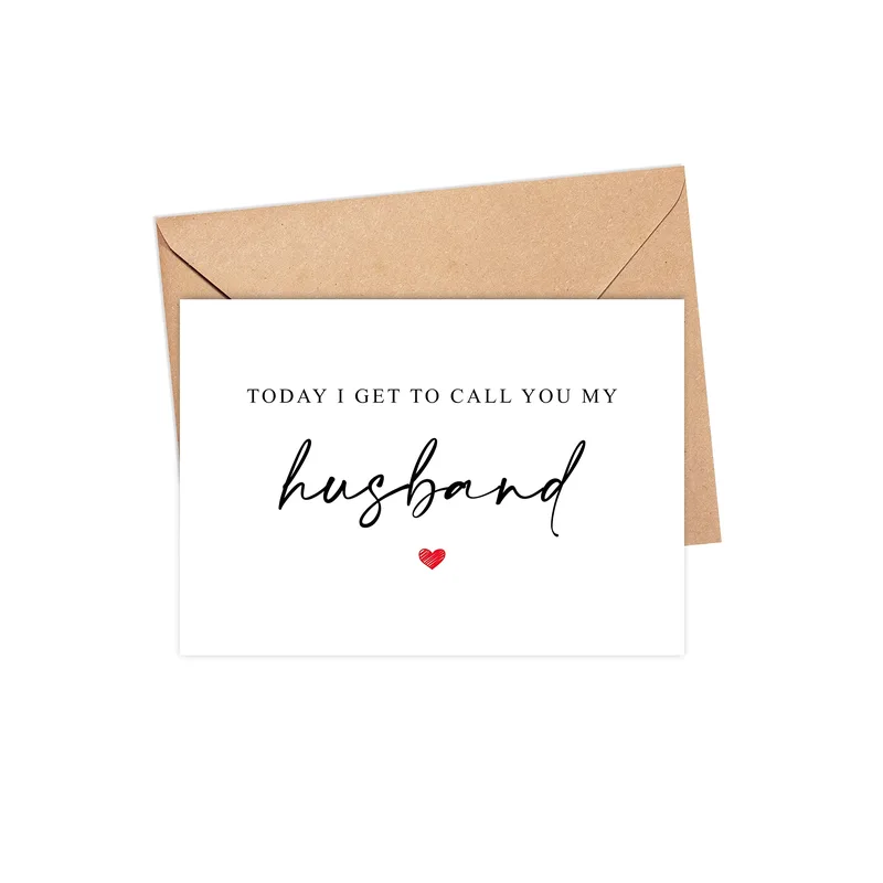Wedding Husband Card: Today I Get to Call You My Husband