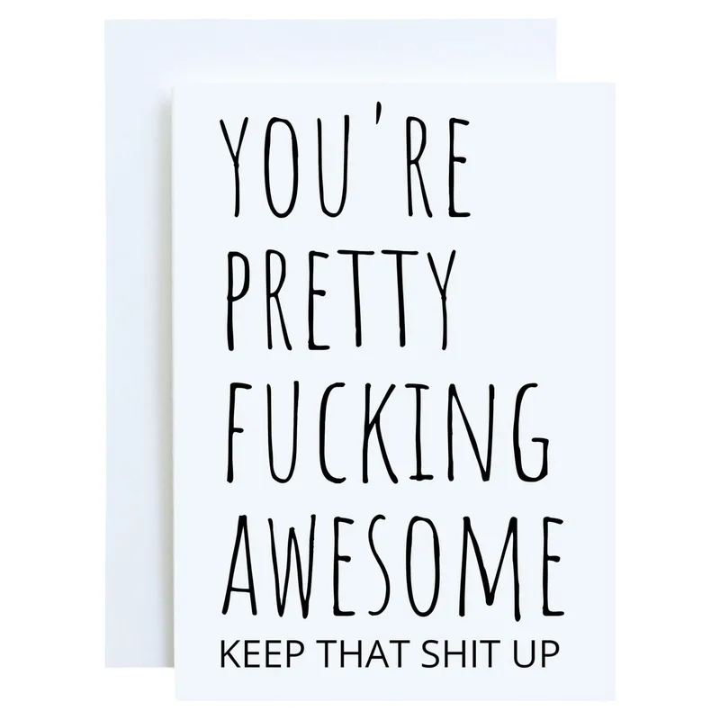 You're Pretty Fucking Awesome Keep Card for a Cheerleader