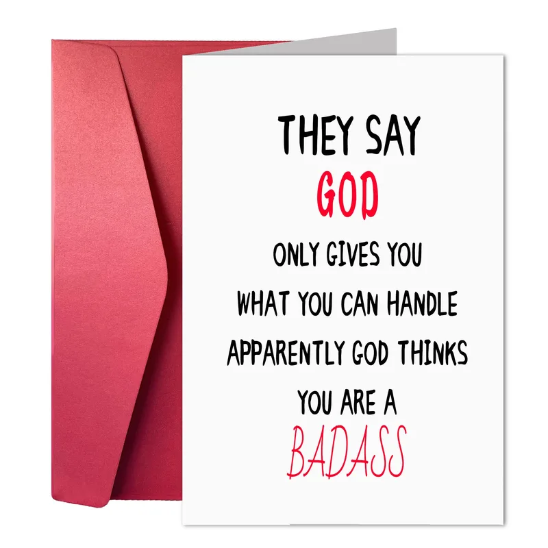 They Say God Card for a Badass Who Can Handle Anything