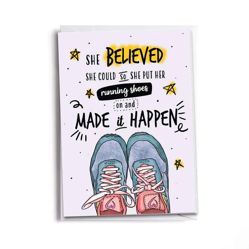 Running Shoes Encouragement Card for Your Runner Friend