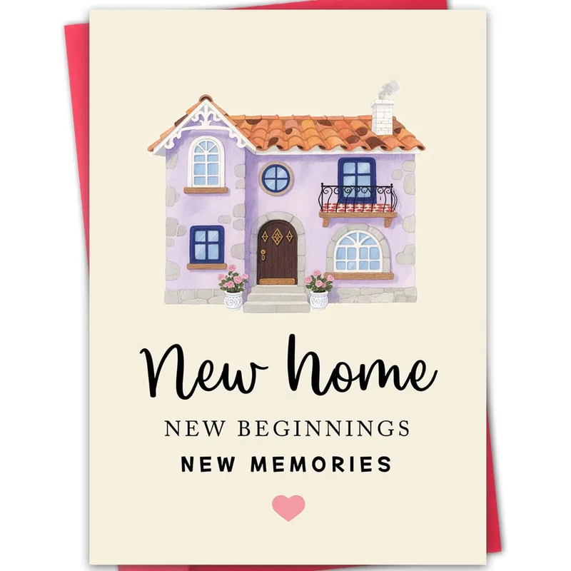 New Home New Beginnings Card for Housewarming Celebrations